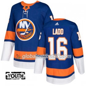 New York Islanders Hockeydrakt Andrew Ladd 16 2017-2018 Blå Adidas Authentic - Barn